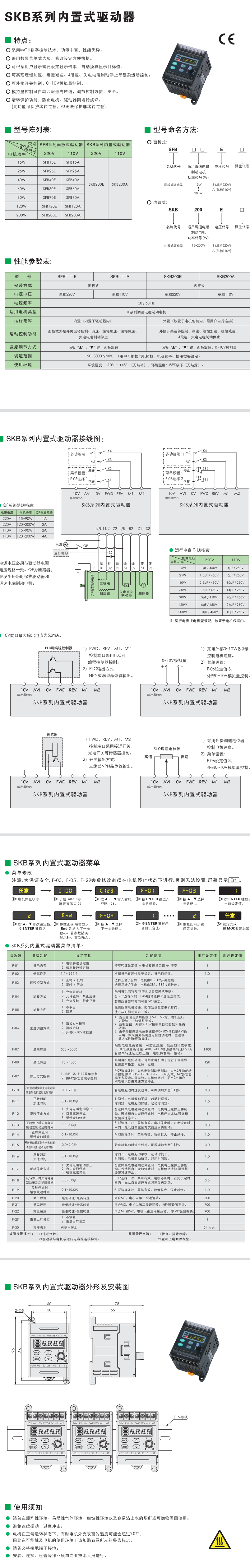 SKB系列面板式調速器（剎車電機）(圖1)